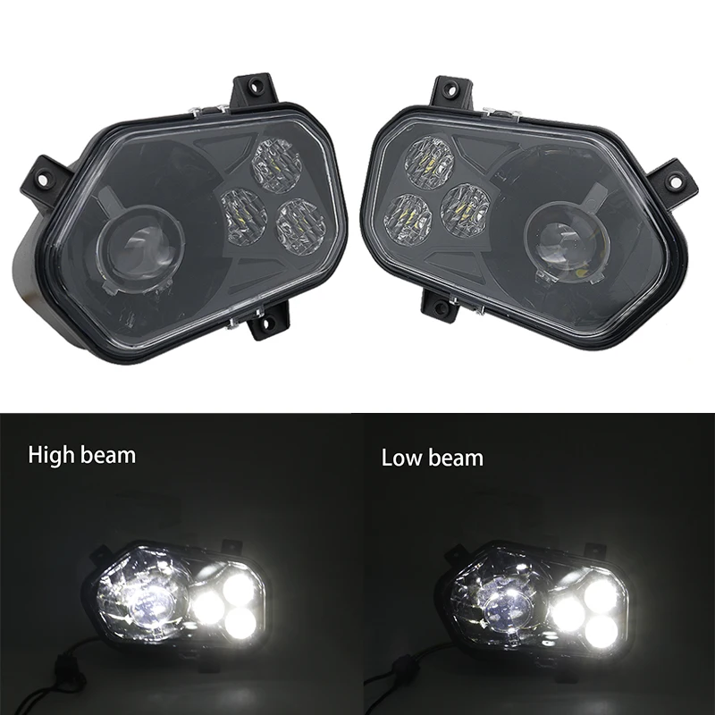 Phares LED Polaris RZR 800 / 900 - Homologué - 3450Lms - Black - La paire -  France-Xenon