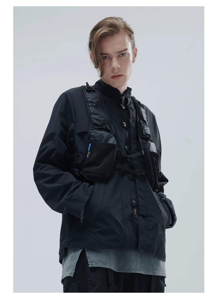 Reindee lusion 21fw functional seamless pocket waterproof tang suitacket kimono techwear asian style