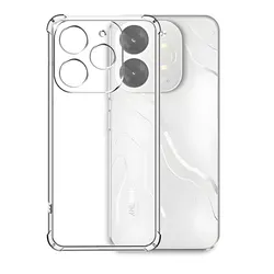 Shockproof Airbag Clear Silicone Phone Case - Soft TPU Back Cover Bumper for Itel S25 Ultra (FSKS)