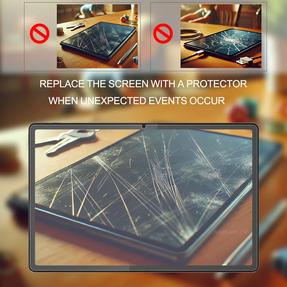 2 Pieces Hard Scratch Proof Film HD Tempered Glass Screen Protector For Lenovo Idea Tab Pro 12.7 2025 TB-373FU 5