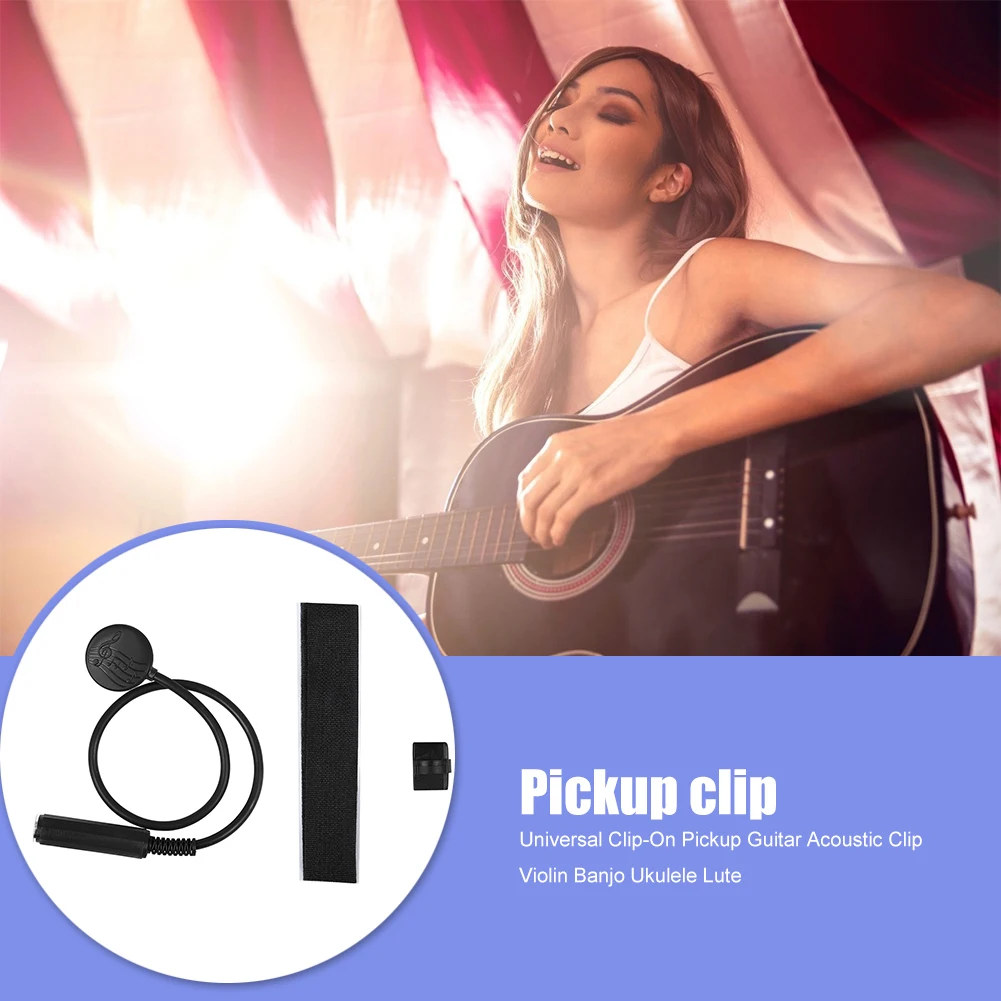 Portable Condenser Microphone Pickup Rubber Material General Contact Microphone Musical Instrument Accessories for Guitar Violin