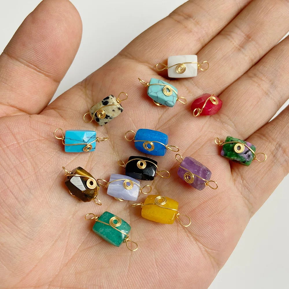 Pendant Square Wire For Jewelry Square Stone Pendant Natural Stone