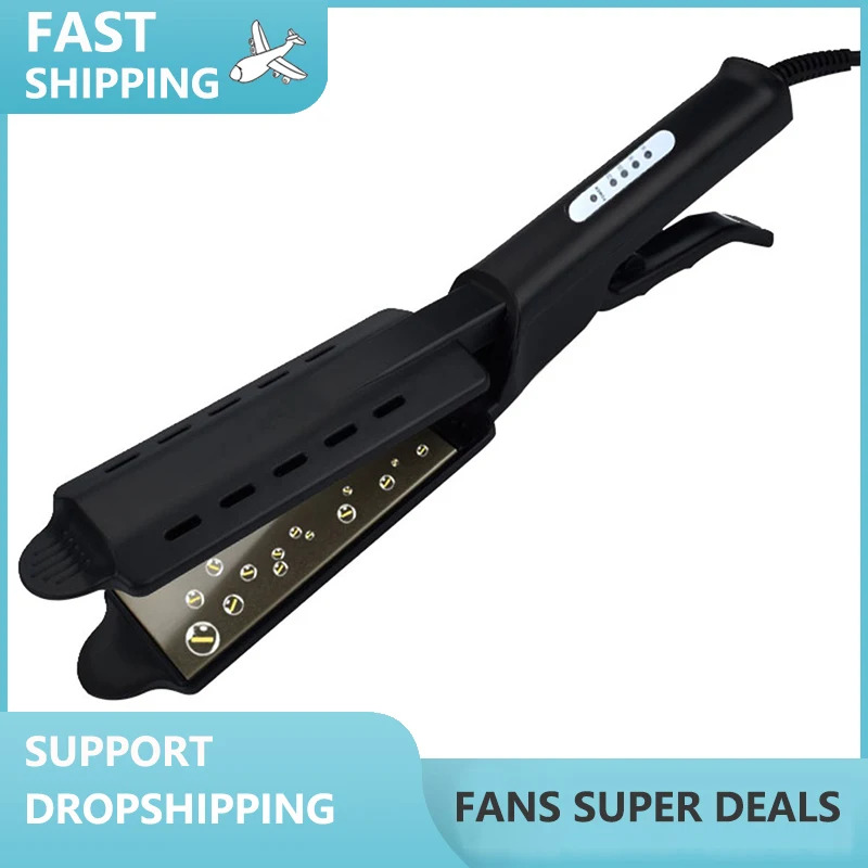 2 in 1 Hair straightener Keratin straightening Hair waver iron crimping electric hair straight Flat iron