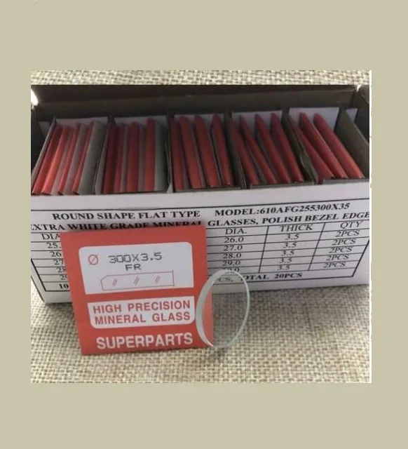 1mm Thick Flat Mineral Watch Crystal Lens Glass 17mm-40mm Fits Seiko - Foto 7