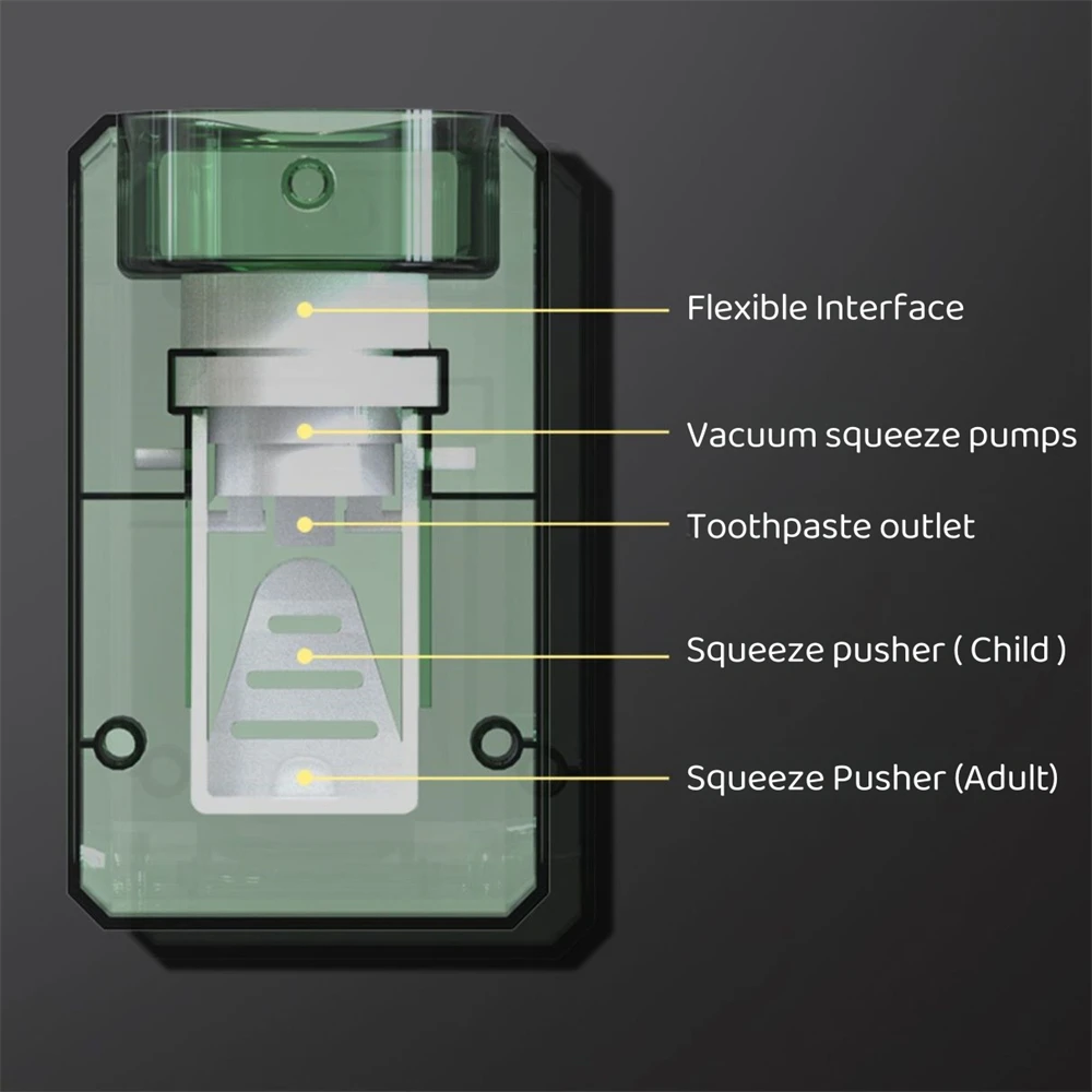 Automatic Wall Mounted Toothpaste Squeeze Adults&Children Transparent Toothpaste Dispenser Holder Household Bathroom Accessories 5