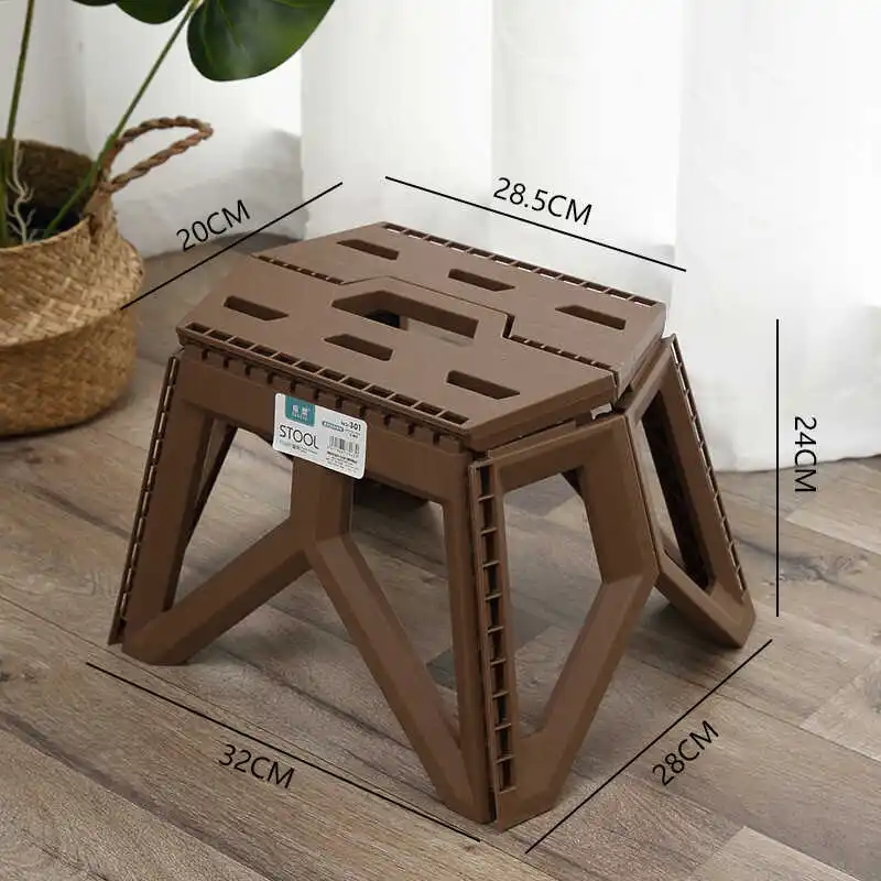 

Thickened And Portable Folding Stool, Simple Adult Plastic Shoe Changing, Small Stool Stacking CP