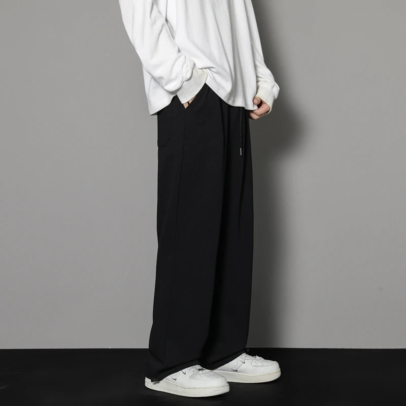 CAAYU 스웨트 팬츠 남성 스트레이트 바지 대형 남성 루즈 블랙 캐주얼 바지 streetwear 스포츠 바지 조깅 특대 스포츠