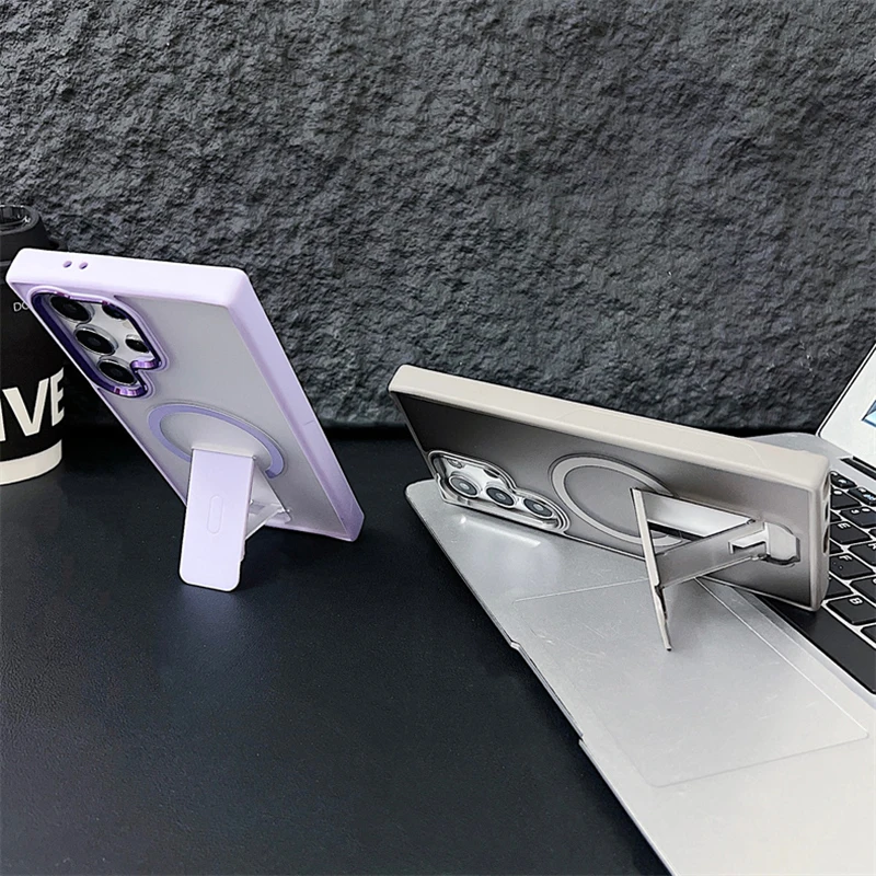 حافظة لهاتف Magsafe غير لامعة مدرعة مغناطيسية للشح...