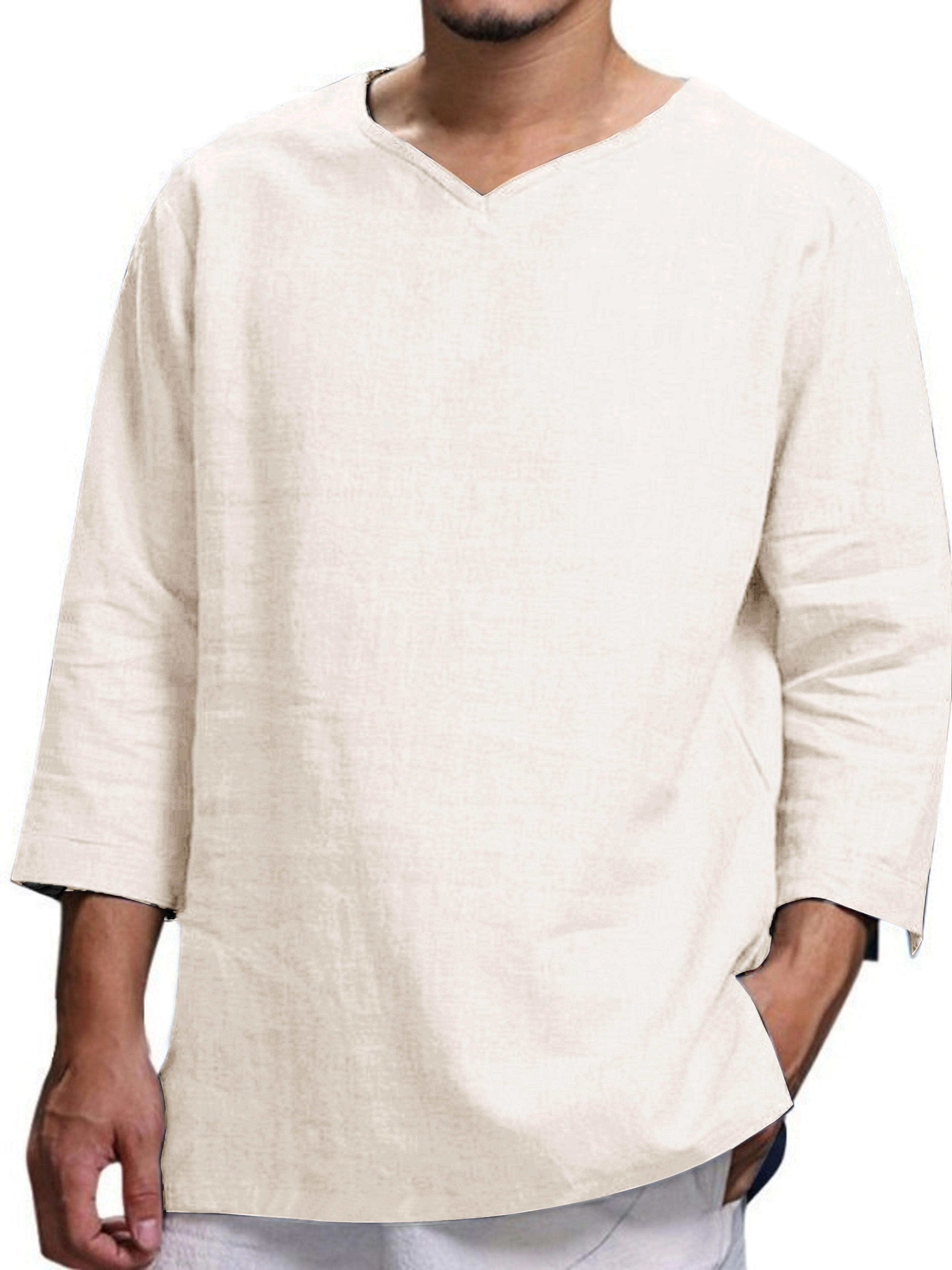 قميص من القطن الخالص بتصميم كلاسيكي للرجال ، رقبة...