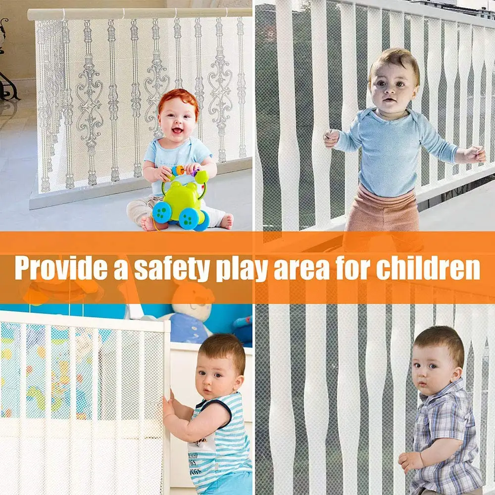 Protector de barandilla para niños pequeños, red protectora para escaleras,  portátil, protección para balcones - AliExpress