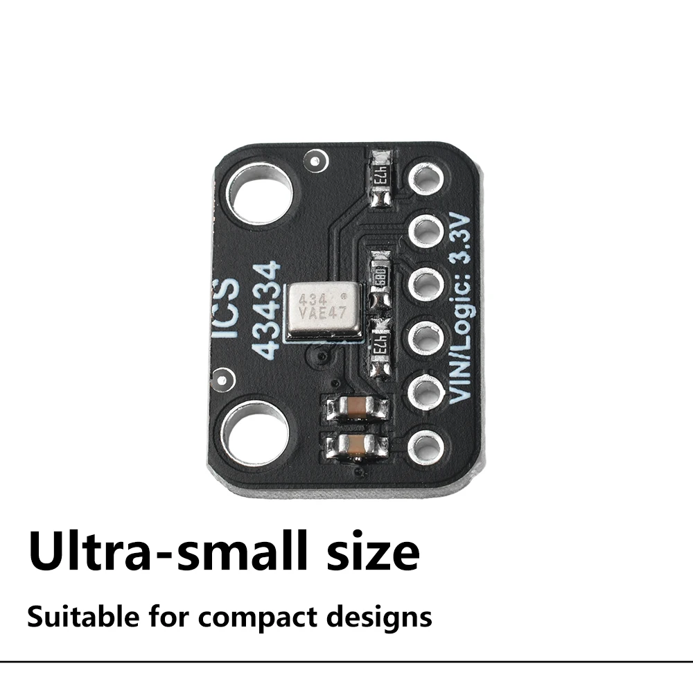 DC 1.5V-3.6V ICS-43434 I2S MEMS Microphone Module Low-pass Filter Module Mini High Signal-to-noise Ratio 65dBA