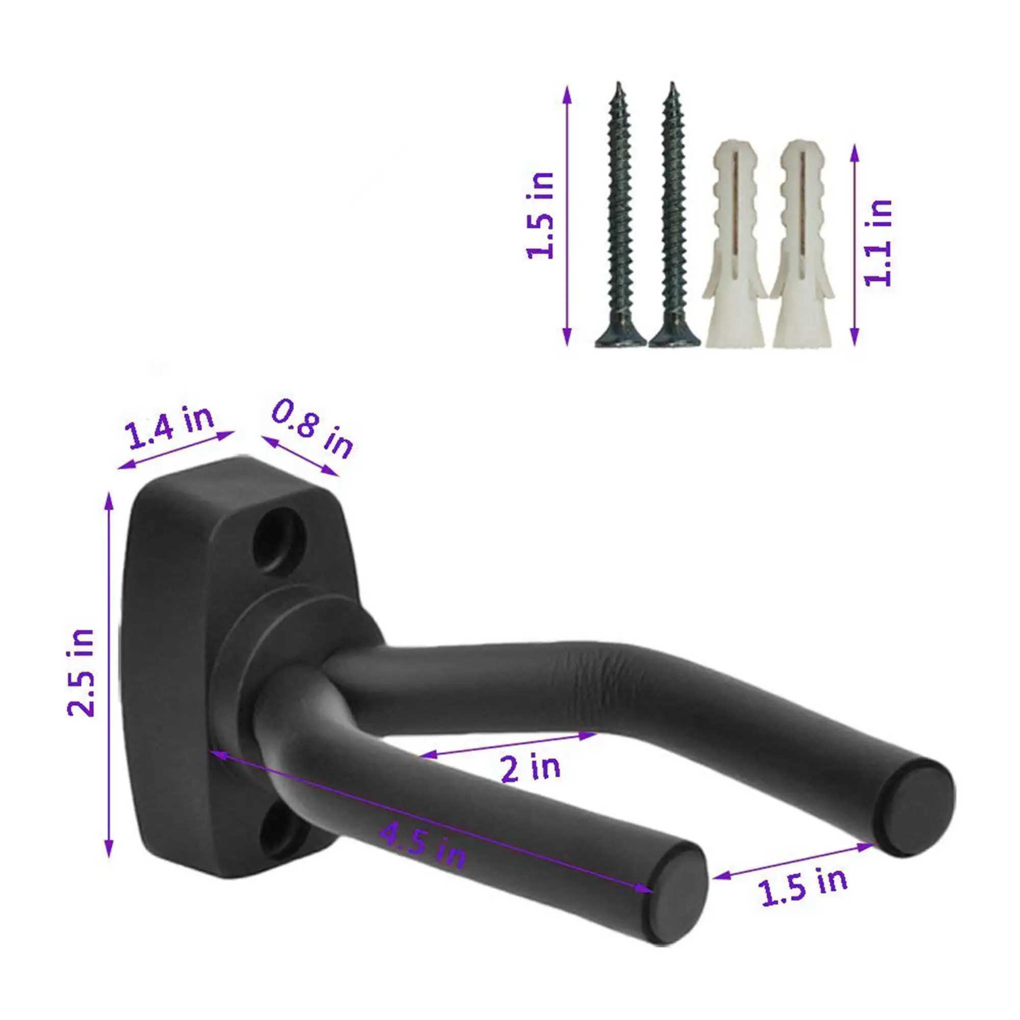 Guitar Hanger Wall hanger for guitar 1 to 10 pieces Black hook For All Sizes Bass Mandolin Banjo Ukulele Guitar Accessory