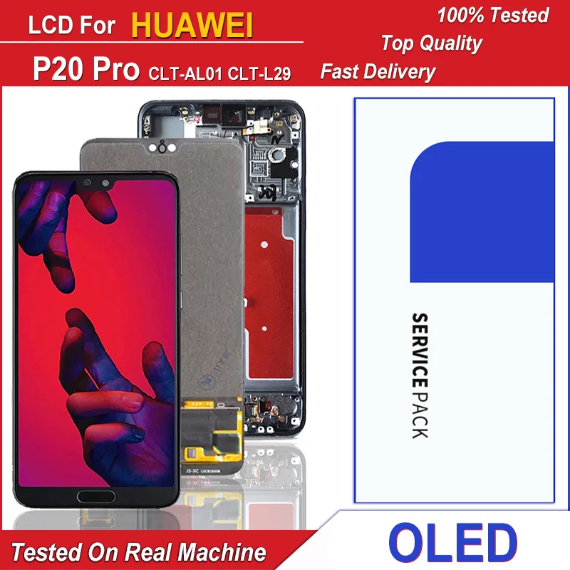 

ЖК-дисплей с органическим светодиодом 6,1 дюйма для Huawei P20 Pro, ЖК-дисплей с сенсорным экраном и дигитайзером в сборе для HUAWEI P20 Pro, зеркальный ЖК-экран