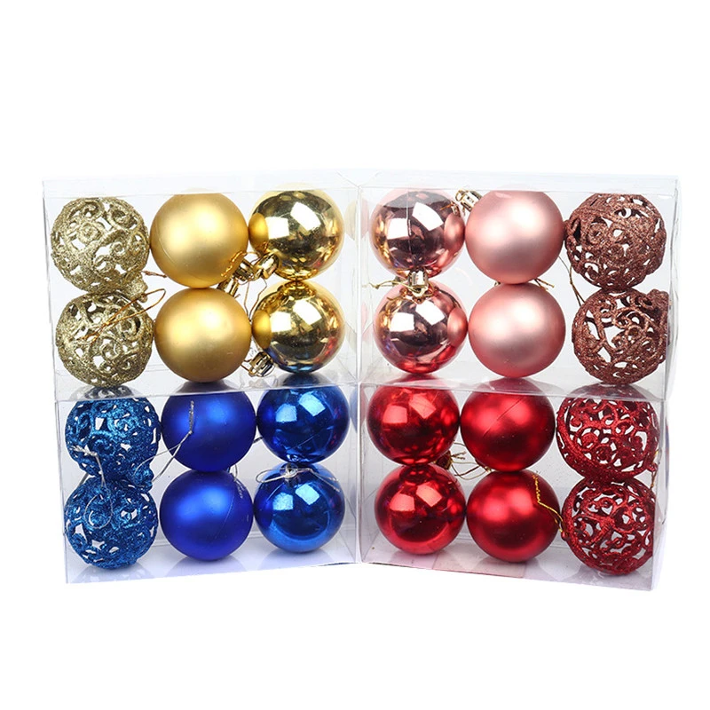 Colgante de bola de Navidad de 6 unids/caja para decoración del hogar, de árbol de Navidad para habitación, regalos de Año Nuevo | - AliExpress