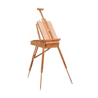 Tripod folding French wooden easel equipped with a built-in sketch storage box. Made of high-quality solid wood, it is sturdy and stable with excellent load-bearing capacity during creation. 7