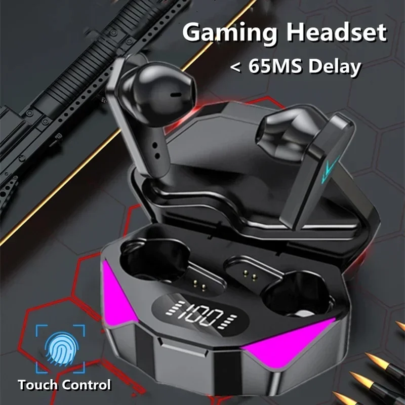 Wireless Bluetooth Earbuds Gaming Headset with Mic