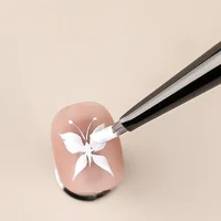 Triangular Nail Art Brush Pen 3D Tips Pattern Phototherapy Acrylic Nail Brush UV Gel DIY Manicure Tools Wood Handle Nail Brushes 2