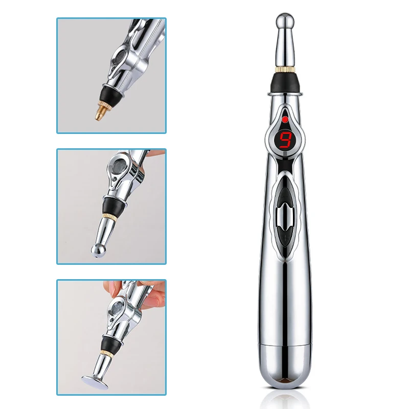 Neck And Shoulder Massager Electric Acupuncture Point Massage Pen Pain Relief Laser Therapy Electronic Meridian Energy Pen Body Head Back Neck Leg Massager