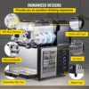 VEVOR Commercial Slushy Machine, 3LX2 Tank Slush Drink Maker, 370W Frozen Drink Machine with Temperature Preservation, Black 6