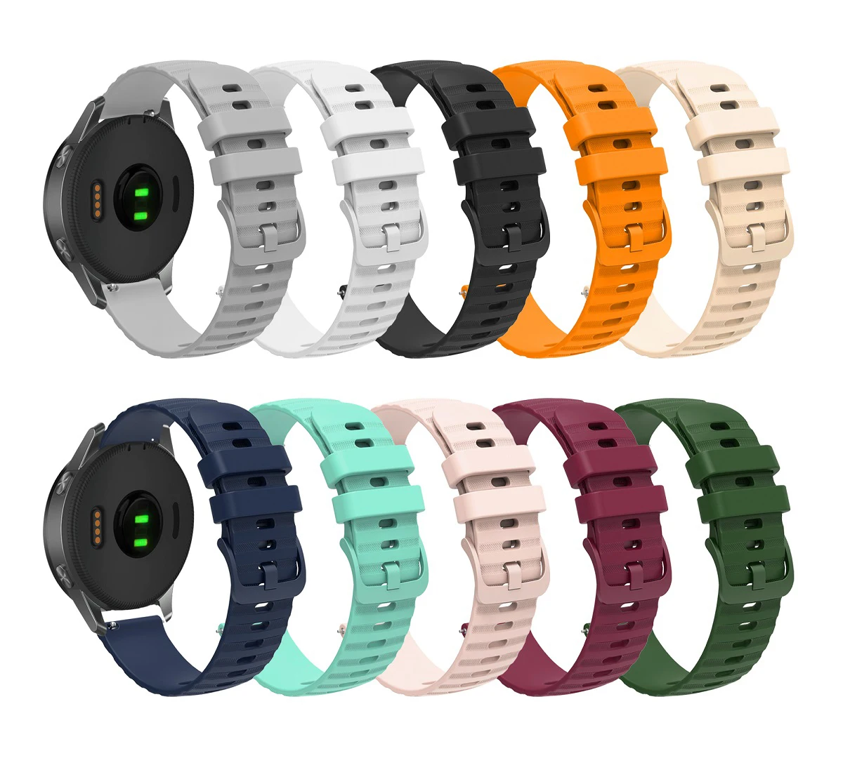 Replacement Sports Watch Silicone Band Strap For Garmin Vivoactive 3 Forerunner 245/245M/645 Smart Watch Accessories Strap