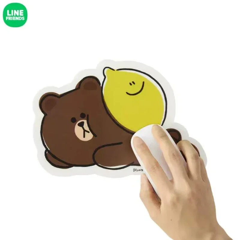 

Линия друзей оригинальный Kawaii коричневый медведь лимонная серия офисная версия мультяшный настольный компьютер ноутбук планшет коврик для мыши подарок