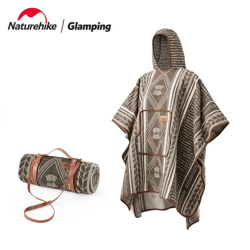 

Naturehike 2022 New Outdoor Camping Wearable Wool Scarf Comfortable Warm Wool Blanket Scarf Multifunctional Warm Blanket Quilt