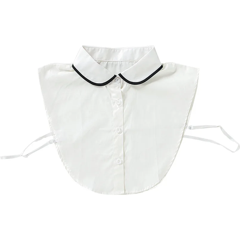 

Women Cotton Blouses Shirt Fake Collar Vintage Detachable False Collar Blouse Tops Lapel Collar Tie Ladies Clothes Decor
