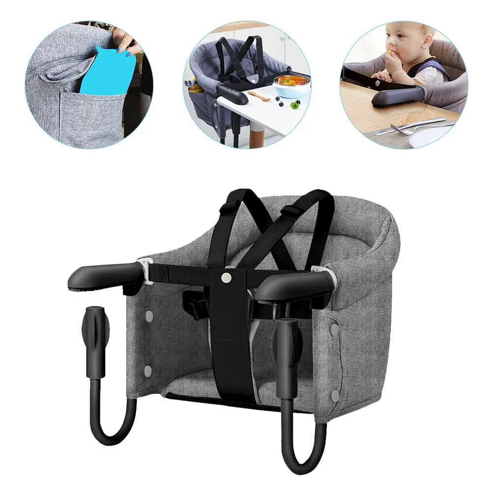 

Baby Dining Table and Chairs High Portable Attachable Feeding Seats Clip on Oxford Cloth Hook Child Fast