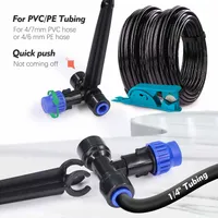 30/20m 1/4" Misting Cooling System 180° Adjustable Atomizer Filter Kit for Garden Irrigation Watering 4/6mm Quick Push Slip Lock 2