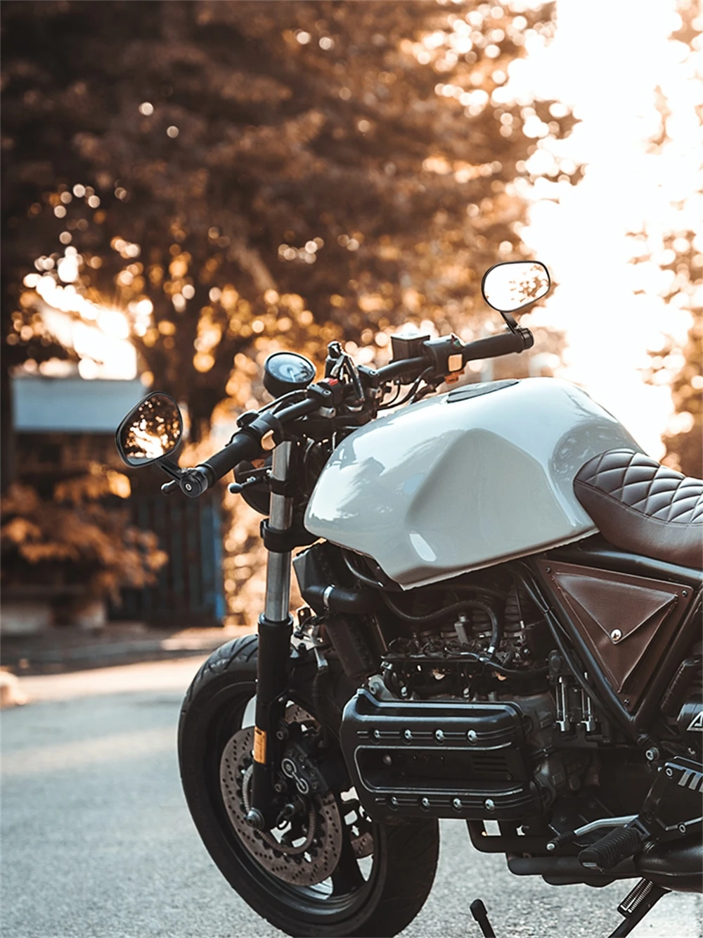 Specchietti Moto KEMIMOTO Omologati E24 - 2 Pezzi Tondi, Regolabili 360°, Per Manubri 22-25.4mm - Foto 6