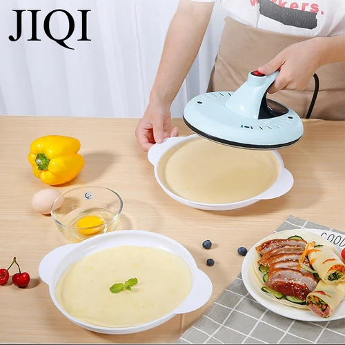 JIQI 자동 크레이프 메이커, 붙지 않는 피자 팬케이크 기계, 가정용 요리, 주방 응용, 스프링 롤, 전기 베이킹 팬 3