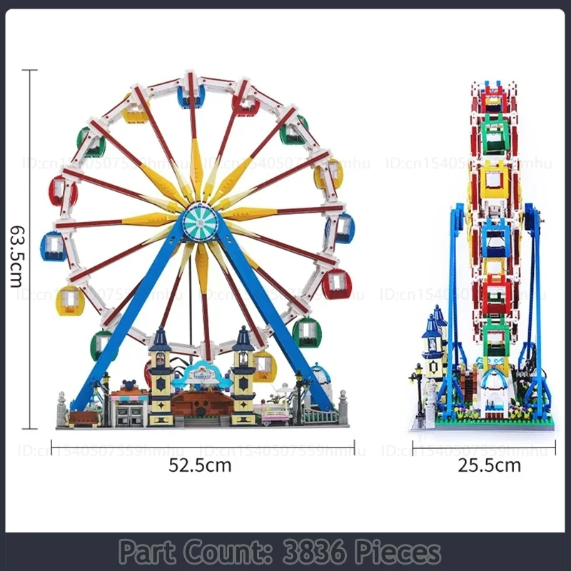 MOC 빌딩 블록 11006 리모컨 관람차, 10247 15012 모터 기술 벽돌 호환, DIY 조립 장난감 선물