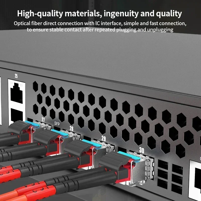 Fiber Optic Cable AMPCOM OM2 LC-LC UPC 50/125 Multimode Duplex LSZH Fiber Optic Patch Cable Fiber Optical Jumper Support Customization