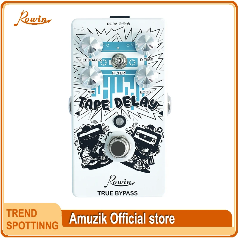 RowinNewTapeDelayGuitarEffectPedalForElectricGuitarsWithGood