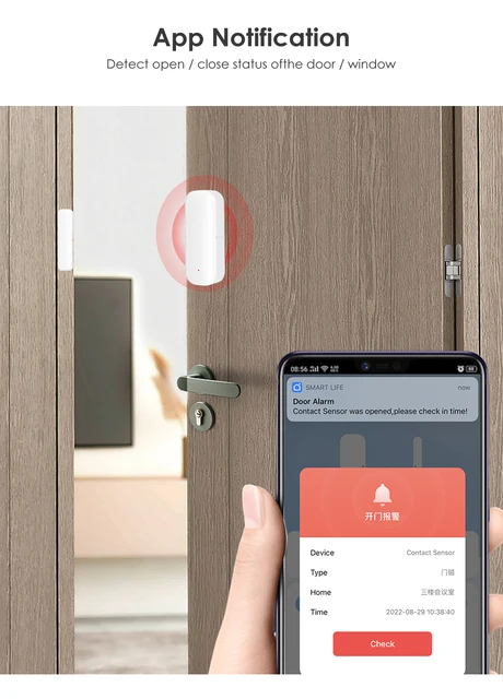 Allarme WiFi Per Porte E Finestre - Sensore Vibrazioni 130dB, Notifiche App, Compatibile Alexa - Foto 6