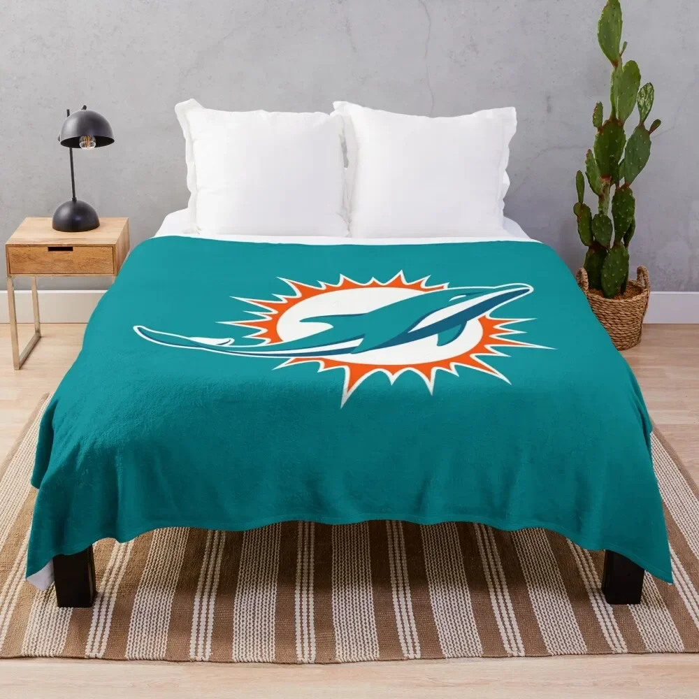 Hill Dolphins-City Green Throw Coperta Soft Christmas Gifts Simpatiche Coperte Di Flanella