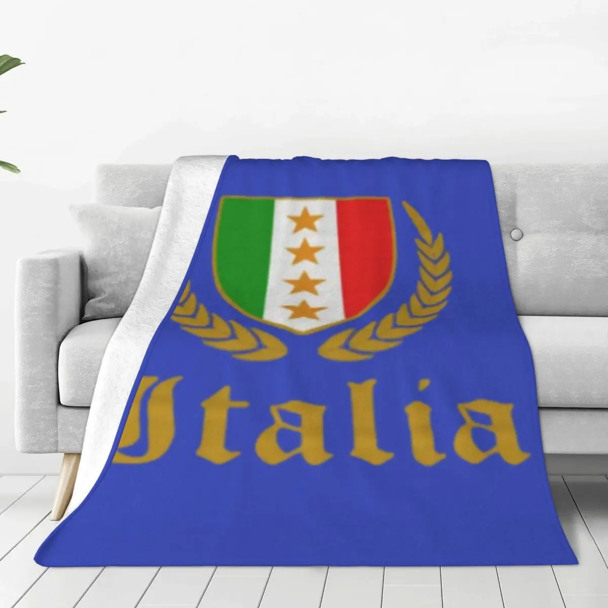 

Italian Flag Blanket National Blue Travel Office Flannel Bedding Throws Soft Warm Bedroom Custom Bedspread Gift Idea