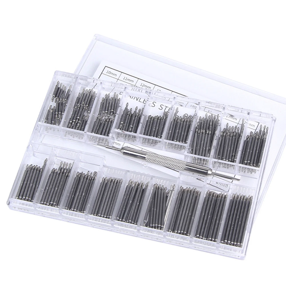 

360pcs/box Watch Band Spring Pins Repair tool for Watch Strap stainless steel Release Spring Bars Pin 8-25mm/10-27mm Dia 1.5mm