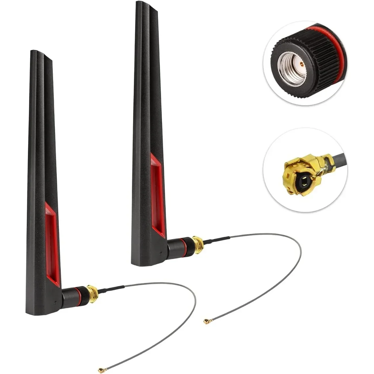 Dual Band 2.4GHz 5.8GHz Wifi Antenna + 15CM I-P-E-X-1 to RP-SMA for Mini PCIe Ca