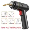 200W Cordless Plastic Welder Gun Plastic Welding Kit 400/1200PCS Hot Stapler USB Rechargeable Bumper Repair Kit for Most Plastic 2