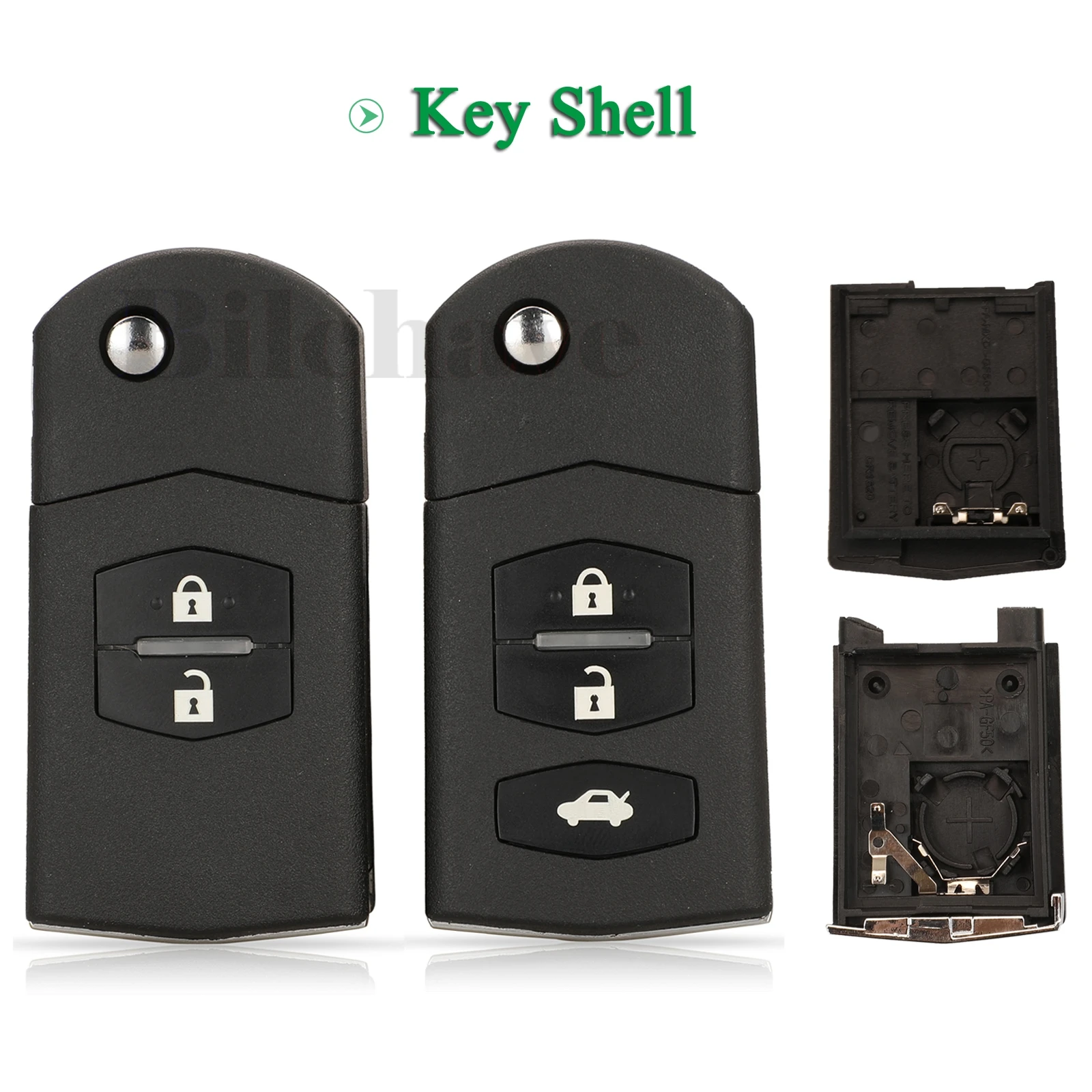 

Jingyuqin 2/3 кнопочный откидной пульт дистанционного управления автомобильный ключ оболочка чехол Брелок для Mazda M3 M6 M5 Axela Atenza с необработанным лезвием Замена