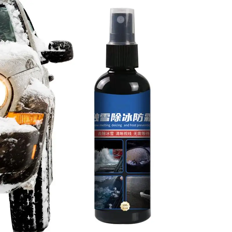 

Car Snow Melting Spray 100ml Car Defrosting Agent Ice Snow Melting Spray Driving Safety Supplies For Rearview Mirrors Exhaust