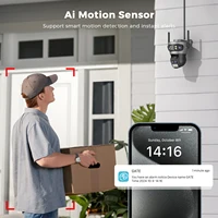 Caméra Wifi 20MP 10K Quatre écrans 360 ° Pas d'angle mort Ultra longue portée 10X Zoom caméra de surveillance extérieure HD 5G caméra de sécurité 5