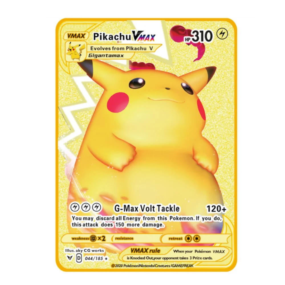 thumbnail image 1 of Pok é mon Metal Gold Card, Mewtwo ex GX Picchu Gold Card, Rare Iron Game, Super VMax Solgaleo Collection Card, 37 Styles, 1 of 5
