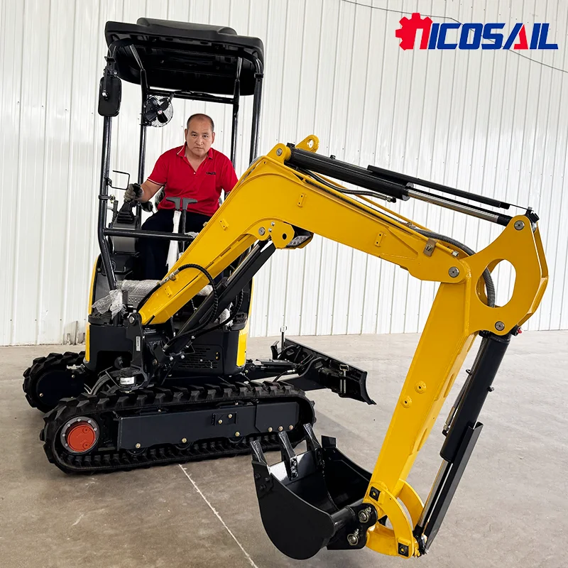 Neuer Günstiger Mini-Bagger Hydraulischer Kleiner Bagger Mikro-Bagger Kleinster Mini-Bagger 1,8 Tonnen Kostenloser Versand