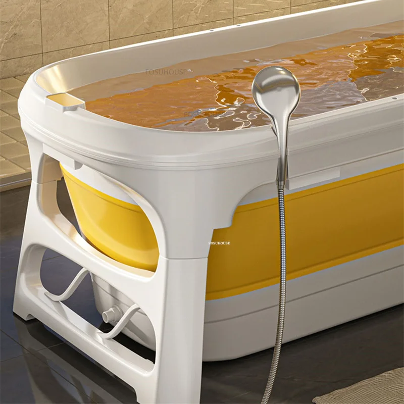 Modern Bathroom Sweat Steaming Folding Adult Portable Bathtub Whole Body Comfortable Bathtub Household Thicken Design Bath Tub