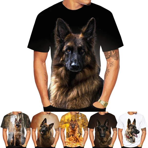 

2023 New Fashion Unisex 3D Printed German Shepherd T-shirt Cute T-shirt Men's T-shirt Size XXS-6XL