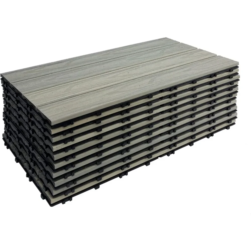 Patio Deck Tiles DIY Interlocking Outdoor Flooring 10PCs