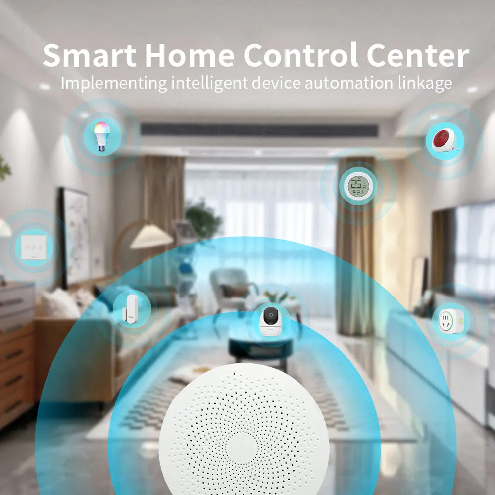 MEIAN Tuya Alarm Gateway Zigbee Alarm Gateways Wireless Intelligent Mainframe