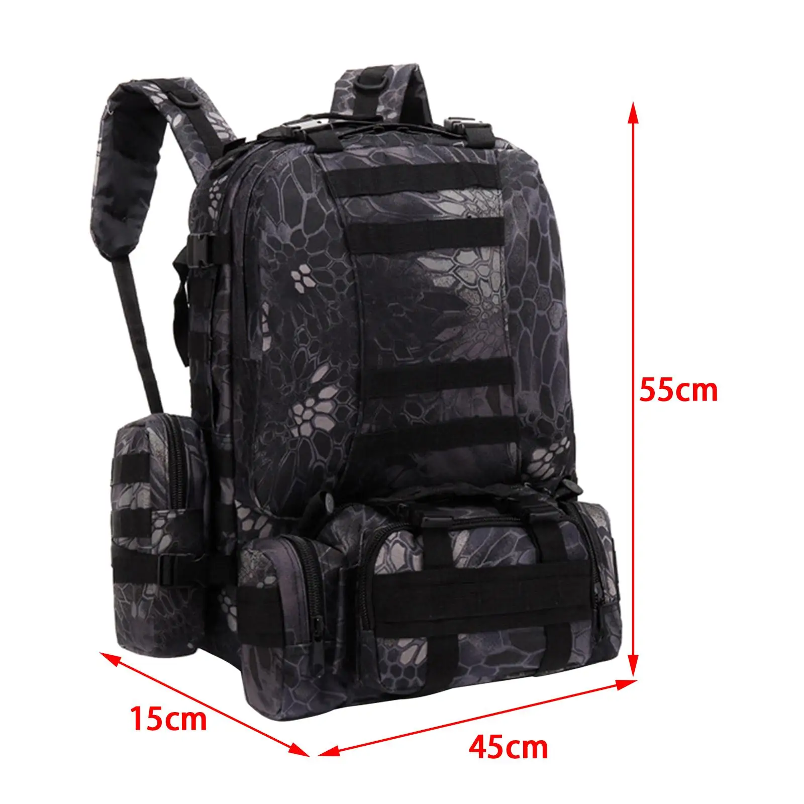 Case Backpack Bag 55L Large Army Outdoor Pack Rucksacks Carry Bag Backpacks